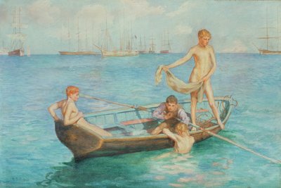 August Blue by Henry Scott Tuke